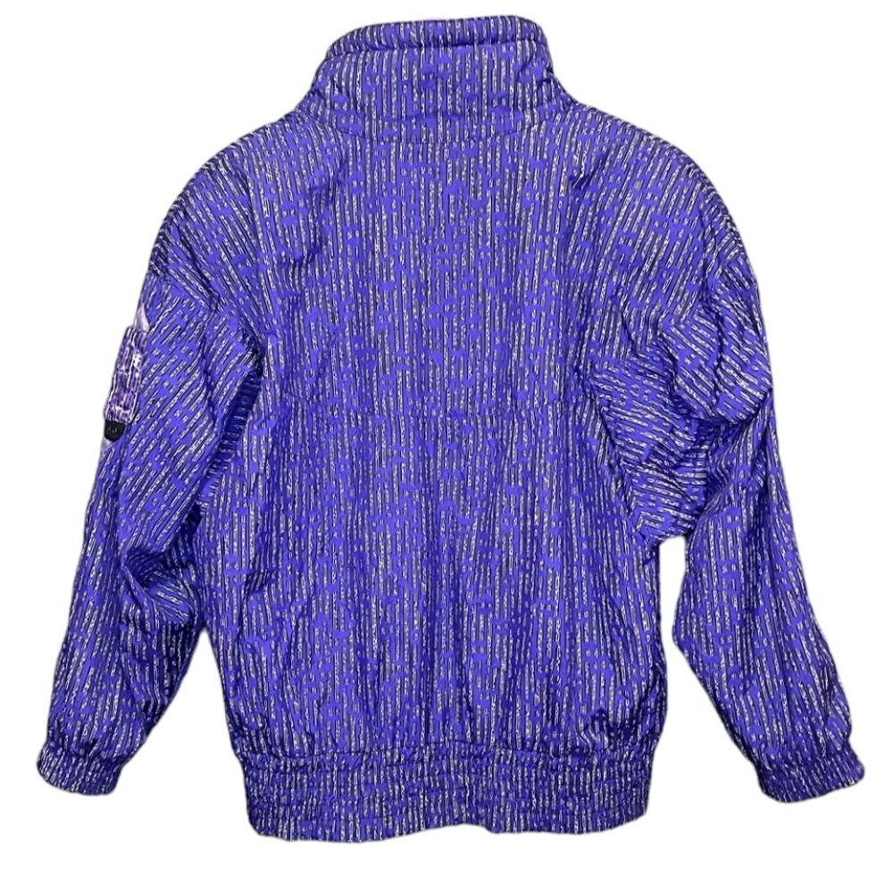 80s Vintage Kaelin two piece ski suit purple abstract 10 jacket pants - Picture 4 of 16